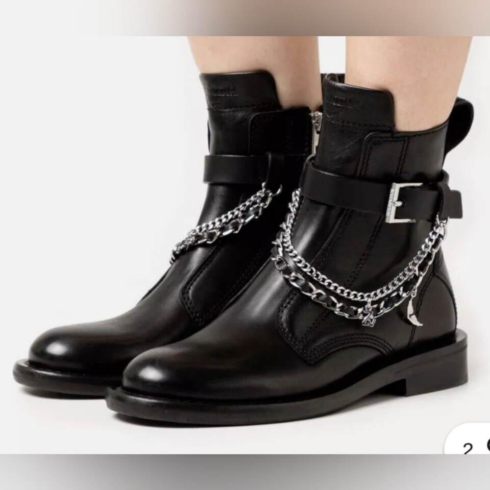 Zadig & Voltaire Laureen Leather Zip Boots